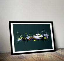Lade das Bild in den Galerie-Viewer, Jenson Button 2009 Brawn BGP001 F1 Print - Fueled.art
