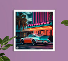 Carica l&#39;immagine nel visualizzatore di Gallery, Classic Porsche 911 Miami print - Fueled.art
