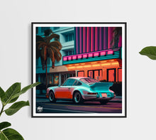 画像をギャラリービューアに読み込む, Classic Porsche 911 Miami print - Fueled.art
