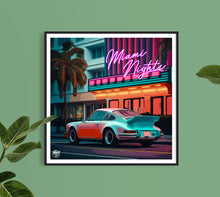 画像をギャラリービューアに読み込む, Classic Porsche 911 Miami print - Fueled.art

