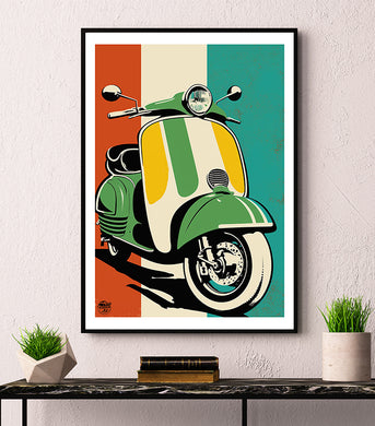 Classic Lambretta print by Fueled.art