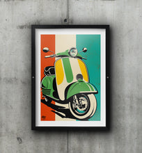 Carica l&#39;immagine nel visualizzatore di Gallery, Classic Lambretta print by Fueled.art
