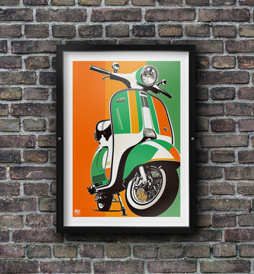 Classic Lambretta print by Fueled.art