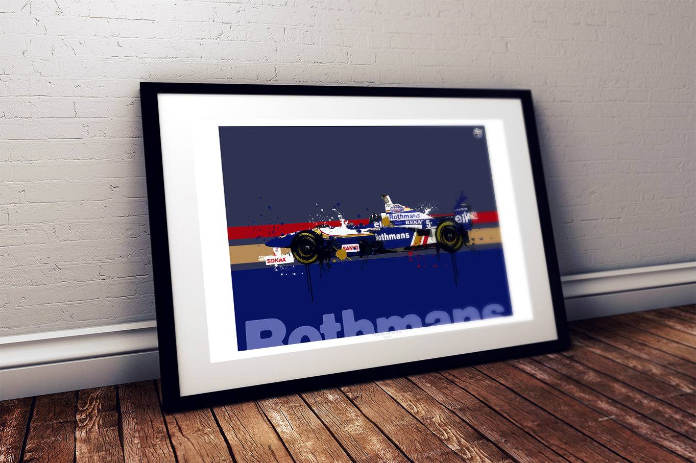 Damon Hill 1996 Williams FW18 F1 Print - Fueled.art