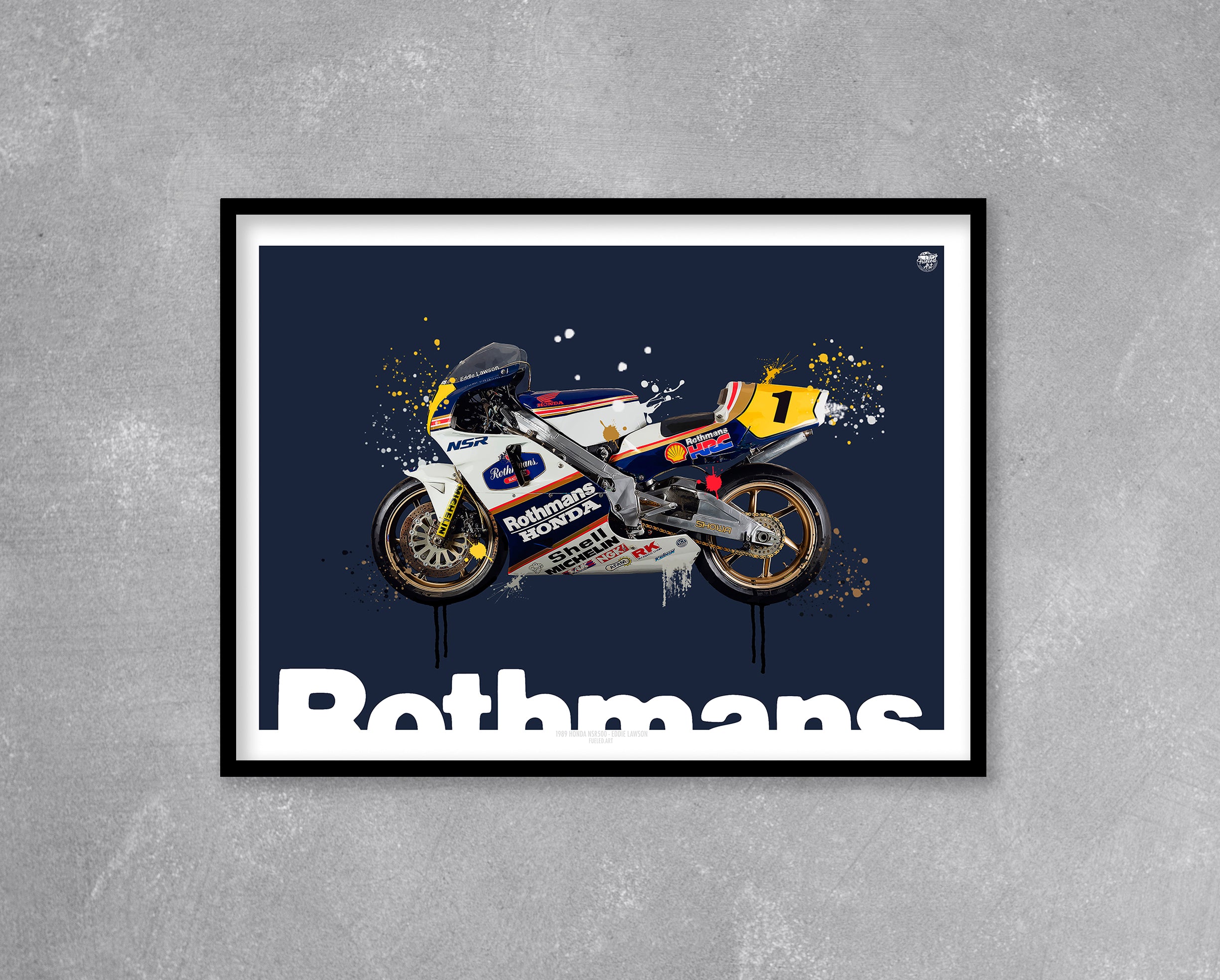 Eddie Lawson 1989 Honda NSR500 MotoGP Print - Fueled.art