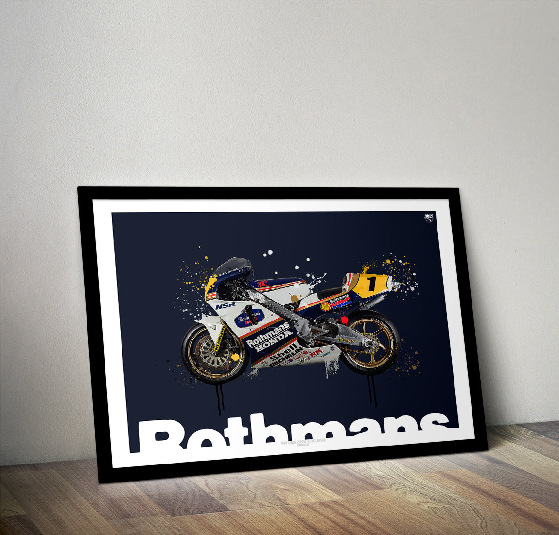 Eddie Lawson 1989 Honda NSR500 MotoGP Print - Fueled.art