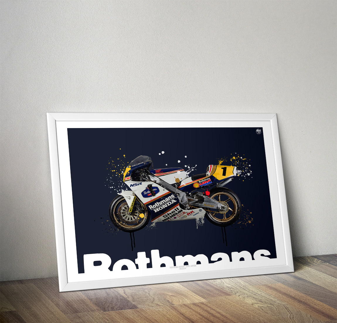 Eddie Lawson 1989 Honda NSR500 MotoGP Print - Fueled.art