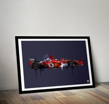 Load image into Gallery viewer, Michael Schumacher F2002 Ferrari F1 print - Fueled.art
