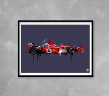 Cargar imagen en el visor de la galería, Michael Schumacher F2002 Ferrari F1 print - Fueled.art
