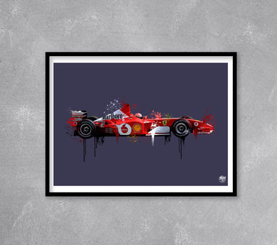 Michael Schumacher F2002 Ferrari F1 print - Fueled.art