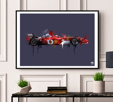 画像をギャラリービューアに読み込む, Michael Schumacher F2002 Ferrari F1 print - Fueled.art
