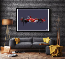 Carica l&#39;immagine nel visualizzatore di Gallery, Michael Schumacher F2002 Ferrari F1 print - Fueled.art
