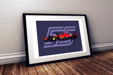 Load image into Gallery viewer, Carlos Sainz 2023 Ferrari F1 print - Fueled.art
