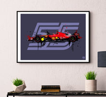 画像をギャラリービューアに読み込む, Carlos Sainz 2023 Ferrari F1 print - Fueled.art
