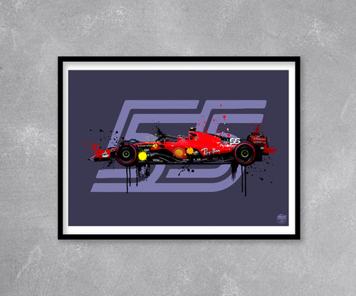 Carlos Sainz 2023 Ferrari F1 print - Fueled.art
