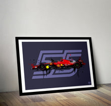 Load image into Gallery viewer, Carlos Sainz 2023 Ferrari F1 print - Fueled.art
