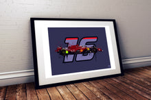 Cargar imagen en el visor de la galería, Charles Leclerc 2023 Ferrari F1 Print - Fueled.art

