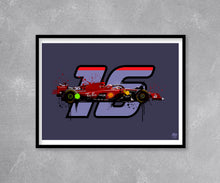 Lade das Bild in den Galerie-Viewer, Charles Leclerc 2023 Ferrari F1 Print - Fueled.art

