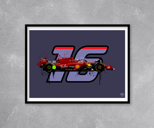 Charles Leclerc 2023 Ferrari F1 Print - Fueled.art