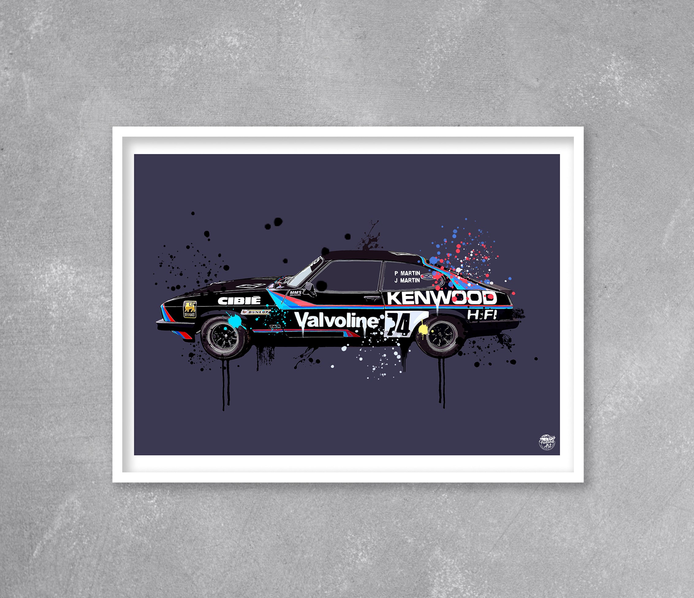 Ford Capri Mk3 Valvoline Print - Fueled.art