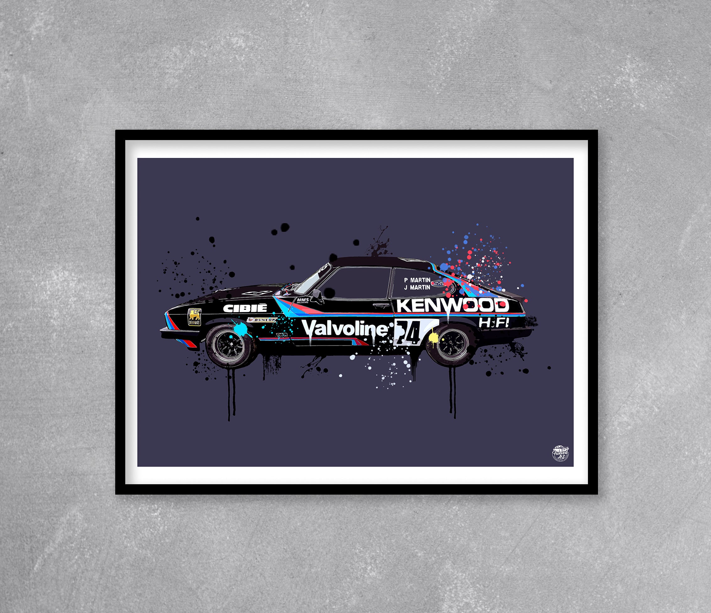 Ford Capri Mk3 Valvoline Print - Fueled.art