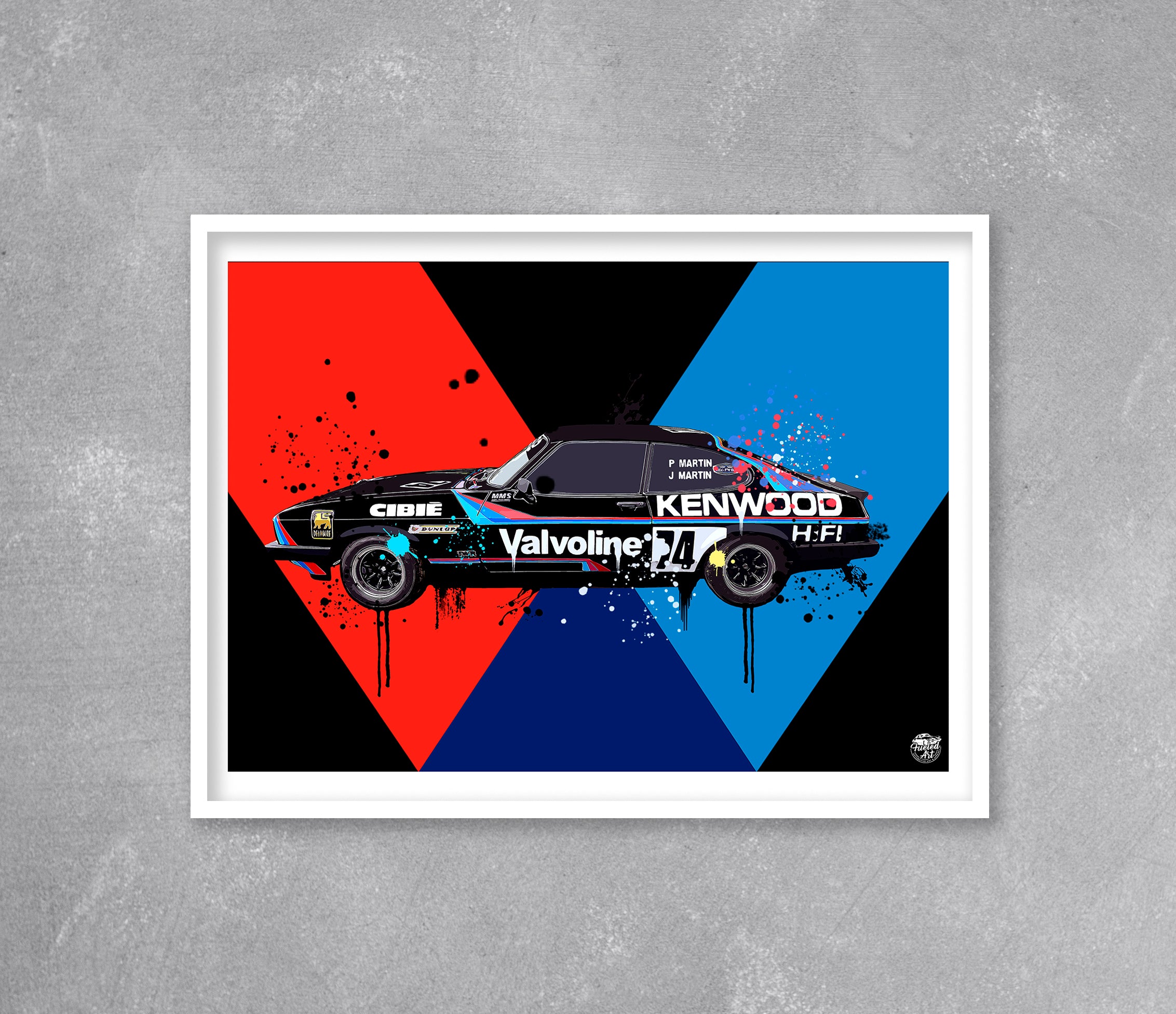 Ford Capri Mk3 Valvoline Print - Fueled.art
