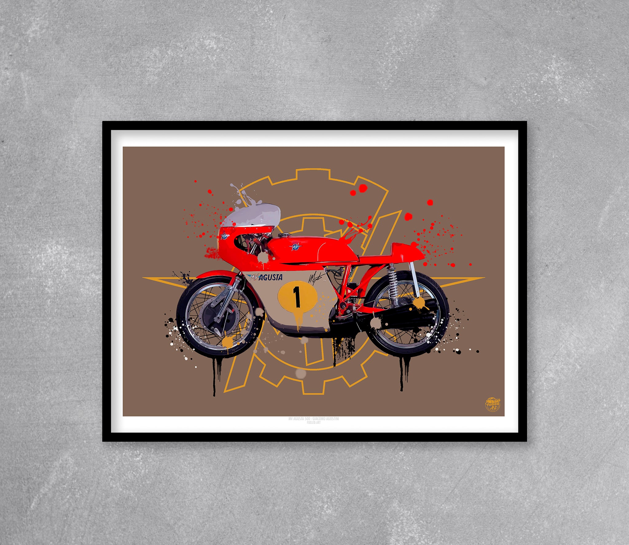 Motorcycle Art prints by Fueled.art. Motorbike wall decor