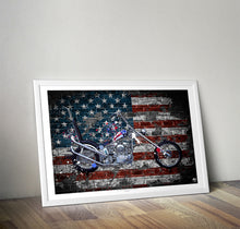 Load image into Gallery viewer, 1958 Harley Davidson Captain America Easy Rider Print - Fueled.art
