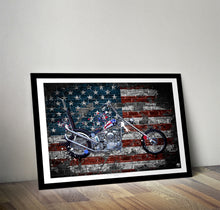 Load image into Gallery viewer, 1958 Harley Davidson Captain America Easy Rider Print - Fueled.art
