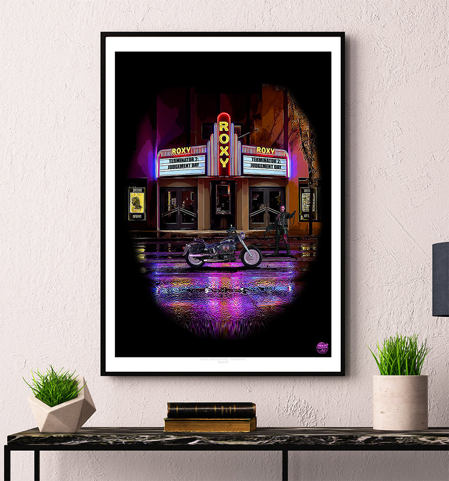 Terminator 2 Harley Davidson Fatboy Print - Fueled.art