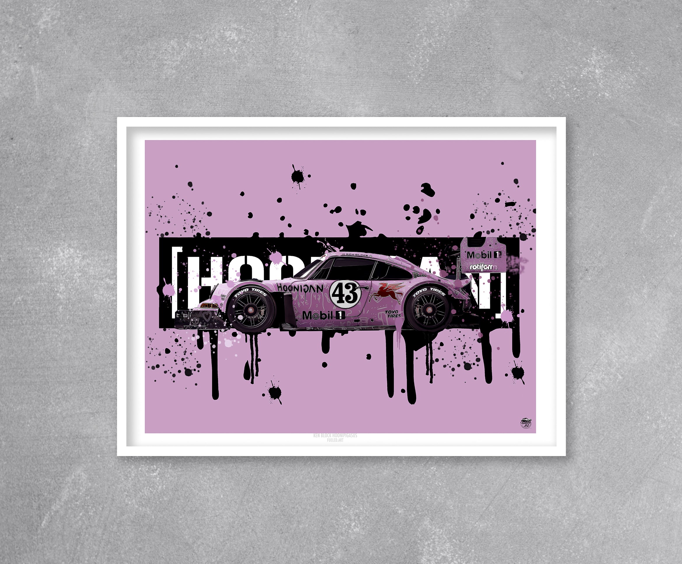 Ken Block Porsche 911 Hoonipigasus print - Fueled.art