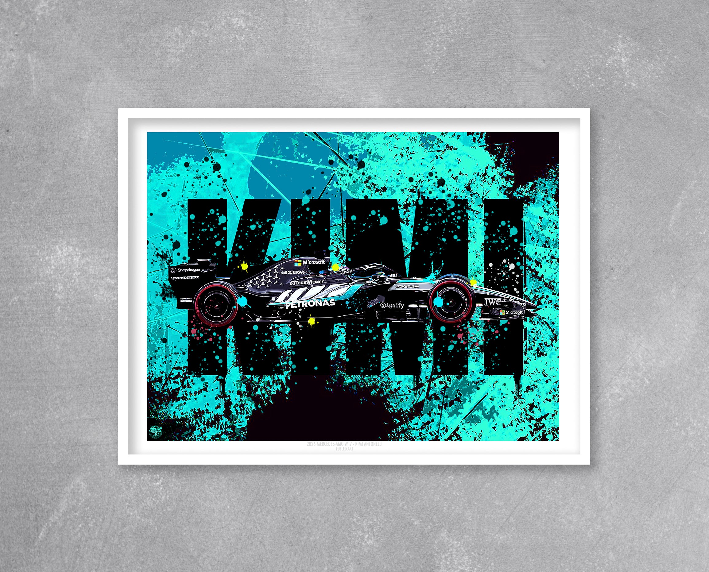 Kimi Antonelli 2026 Mercedes W17 F1 Print - Fueled.art