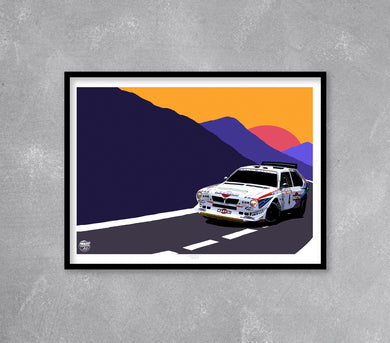 Lancia Delta S4 print - Fueled.art