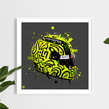 Load image into Gallery viewer, Lando Norris 2025 F1 Helmet print - Fueled.art
