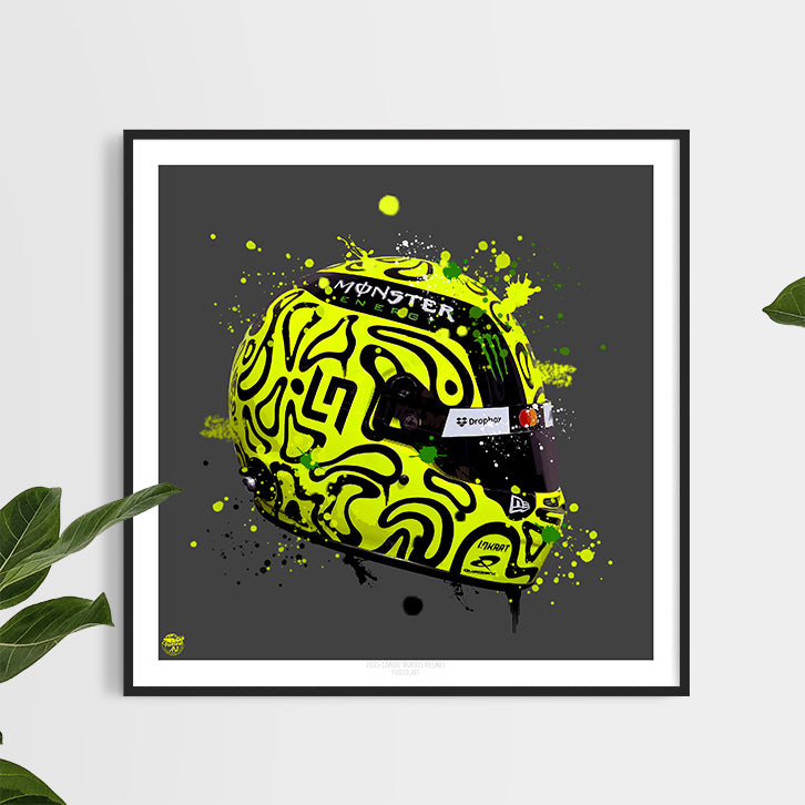 Lando Norris 2025 F1 Helmet print - Fueled.art