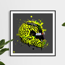 Load image into Gallery viewer, Lando Norris 2025 F1 Helmet print - Fueled.art
