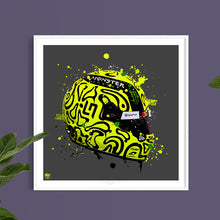 Load image into Gallery viewer, Lando Norris 2025 F1 Helmet print - Fueled.art
