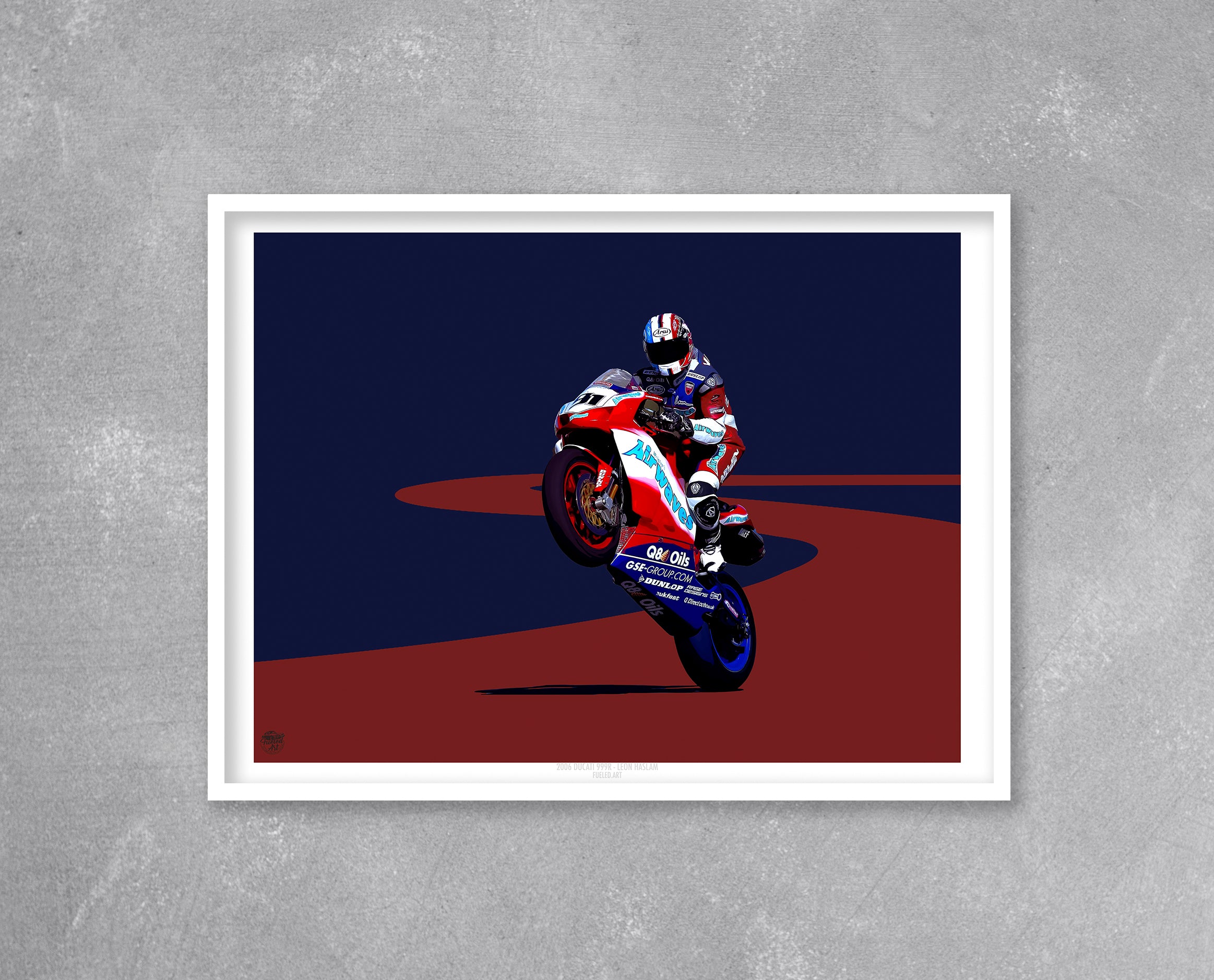 Leon Haslam Ducati Airwaves 999R Print - Fueled.art