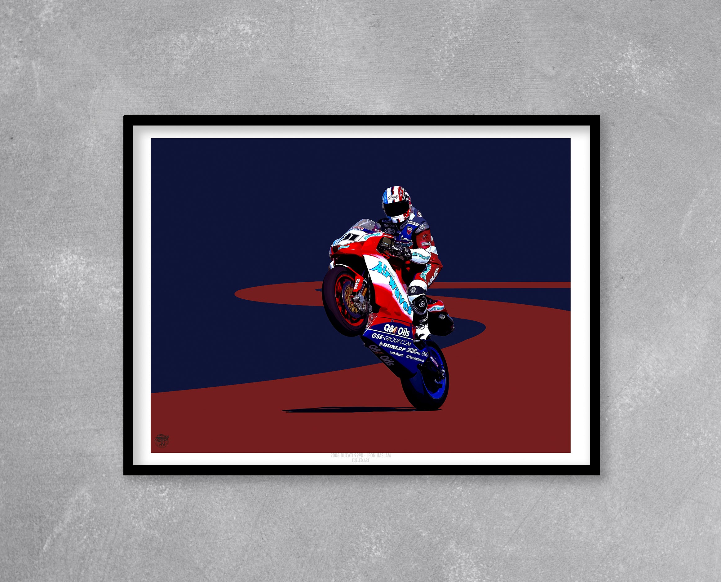 Leon Haslam Ducati Airwaves 999R Print - Fueled.art