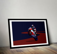 Load image into Gallery viewer, Leon Haslam Ducati Airwaves 999R Print - Fueled.art
