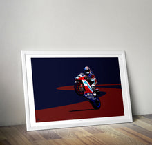 Load image into Gallery viewer, Leon Haslam Ducati Airwaves 999R Print - Fueled.art
