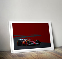 Load image into Gallery viewer, Lewis Hamilton 2025 Ferrari SF-25 F1 Print - Fueled.art
