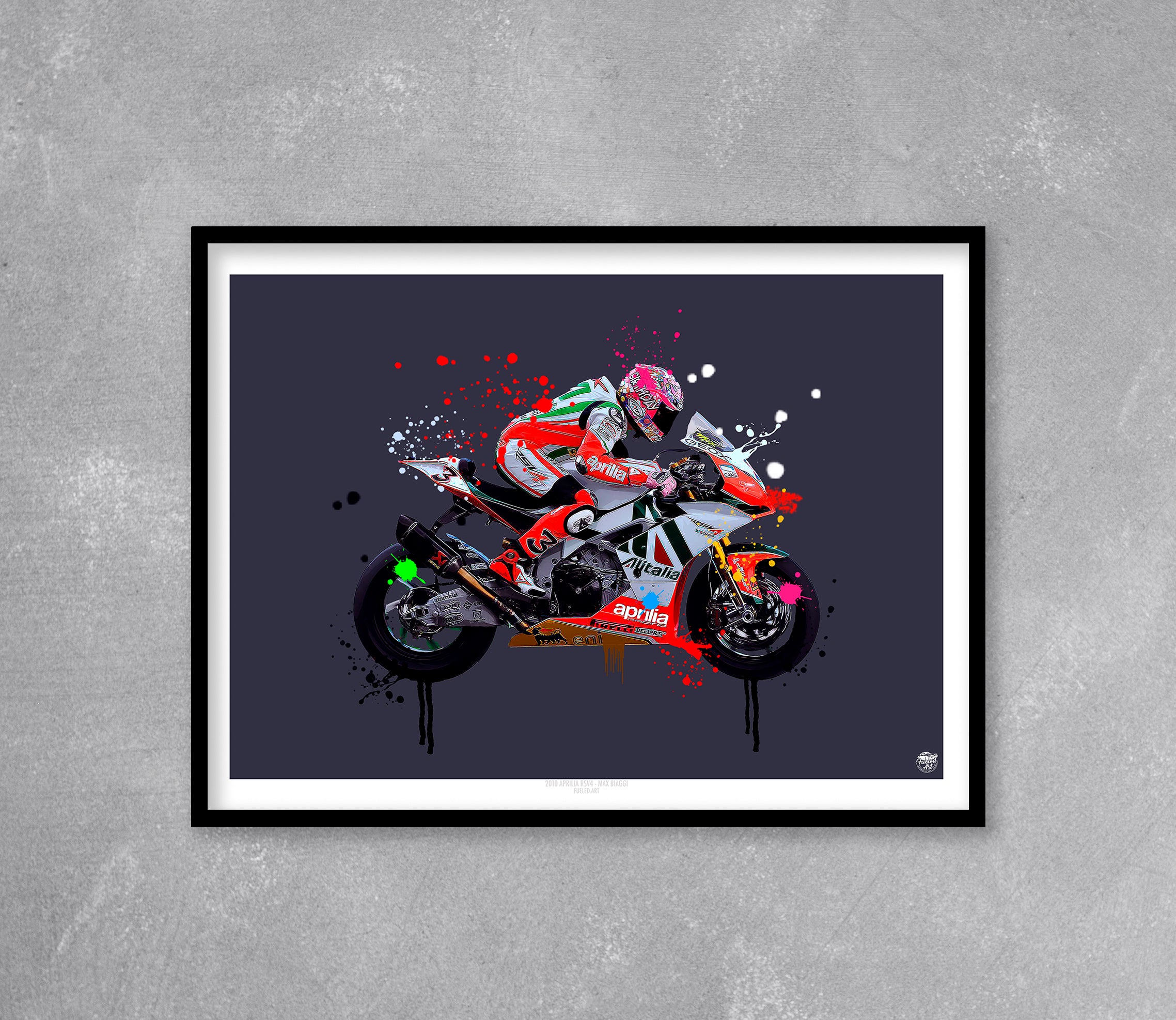 Max Biaggi 2010 Aprilia RSV4 Superbike Print - Fueled.art