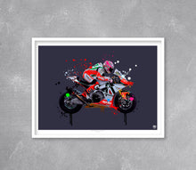 Load image into Gallery viewer, Max Biaggi 2010 Aprilia RSV4 Superbike Print - Fueled.art
