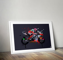 Load image into Gallery viewer, Max Biaggi 2010 Aprilia RSV4 Superbike Print - Fueled.art
