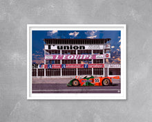 Load image into Gallery viewer, 1991 Mazda 787B Reims Gueux Print - Fueled.art
