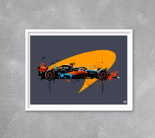 Cargar imagen en el visor de la galería, Lando Norris 2023 F1 Car print - Fueled.art
