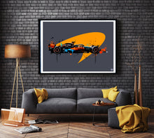Cargar imagen en el visor de la galería, Lando Norris 2023 F1 Car print - Fueled.art
