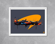 Load image into Gallery viewer, Oscar Piastri 2023 McLaren F1 Print - Fueled.art
