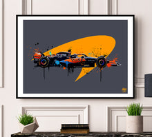 Load image into Gallery viewer, Oscar Piastri 2023 McLaren F1 Print - Fueled.art
